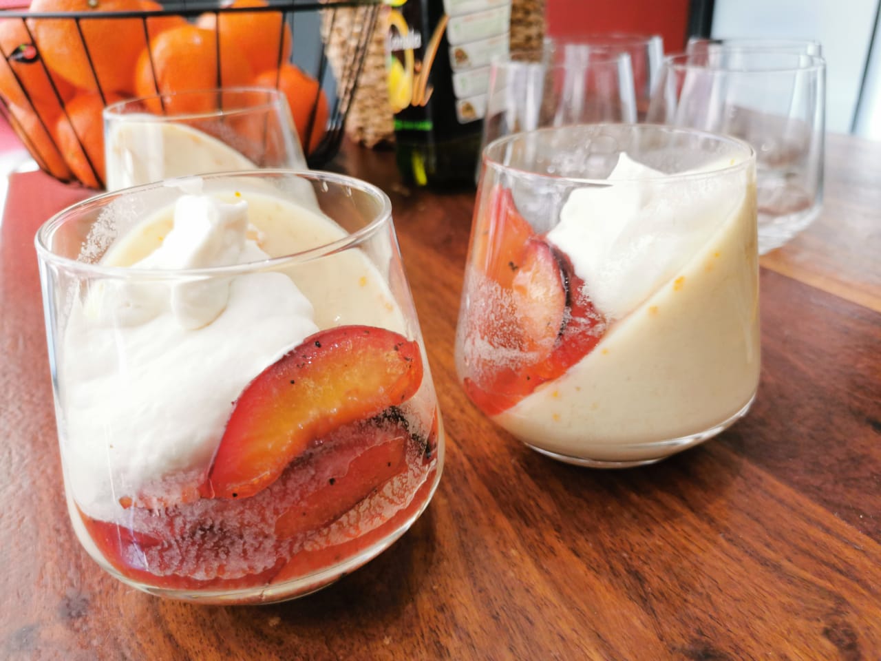 Read more about the article Suzanne Crozier – Custard fruit yoghurt Panna cotta with roasted plum topping